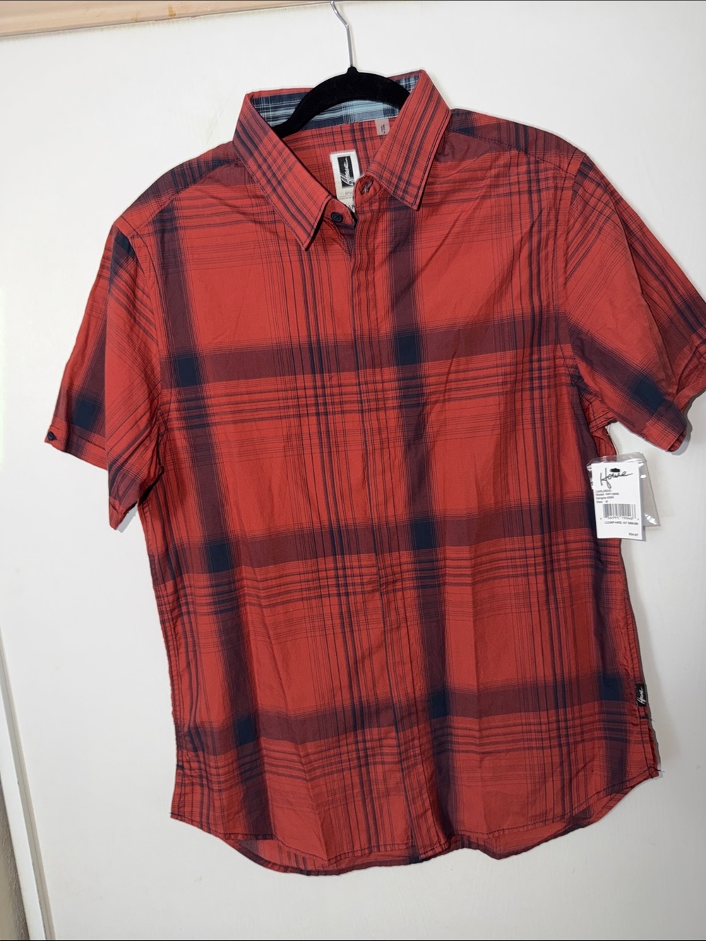 Howe Red and Black Plaid Short-Sleeve Button-Down Shirt